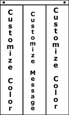 Customize 3 Color Message Vertical Flag